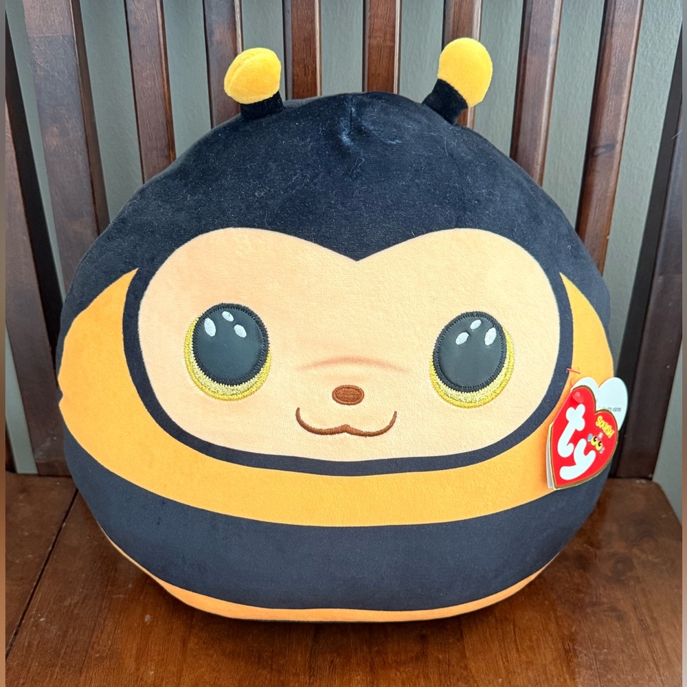 TY Squish-a-Boo Zinger the Bee 🐝 | NWT | 10” Soft Plush Pillow Style